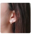 Beautiful Pearl Silver Stud Earring STS-5879
